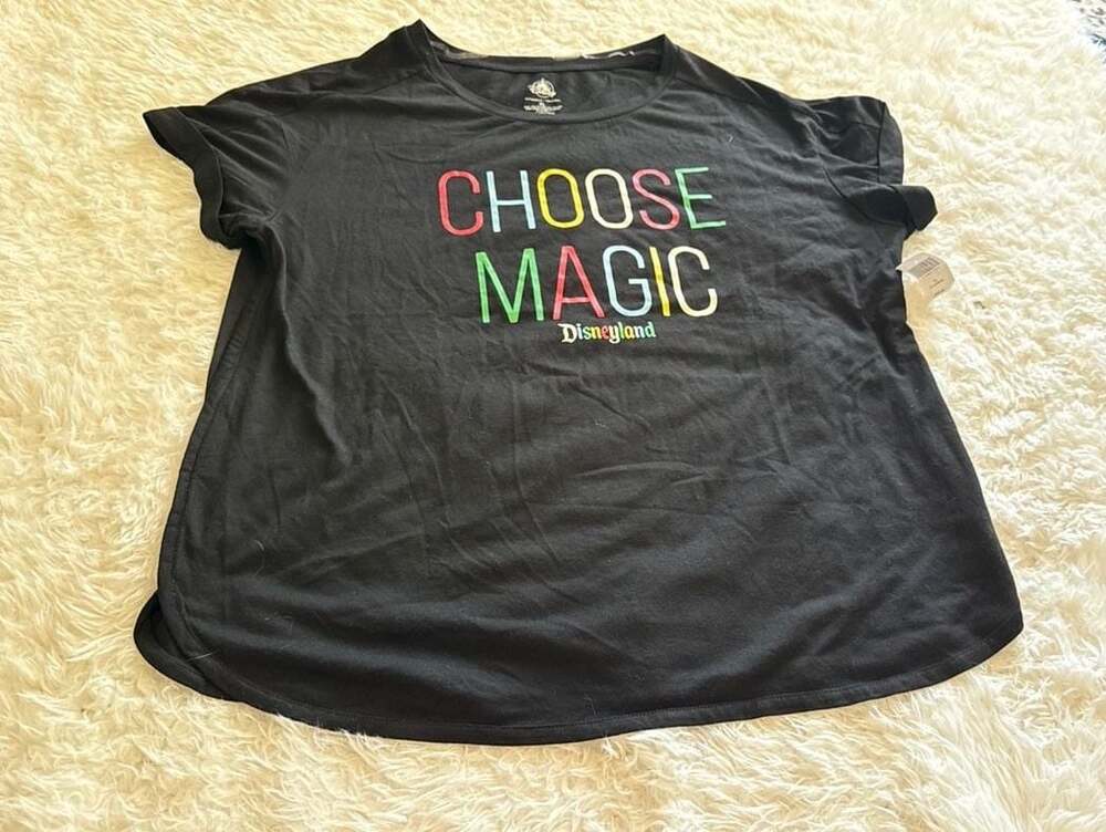 Disneyland Resort Choose Magic Rainbow Graphic Black‎ T-Shirt